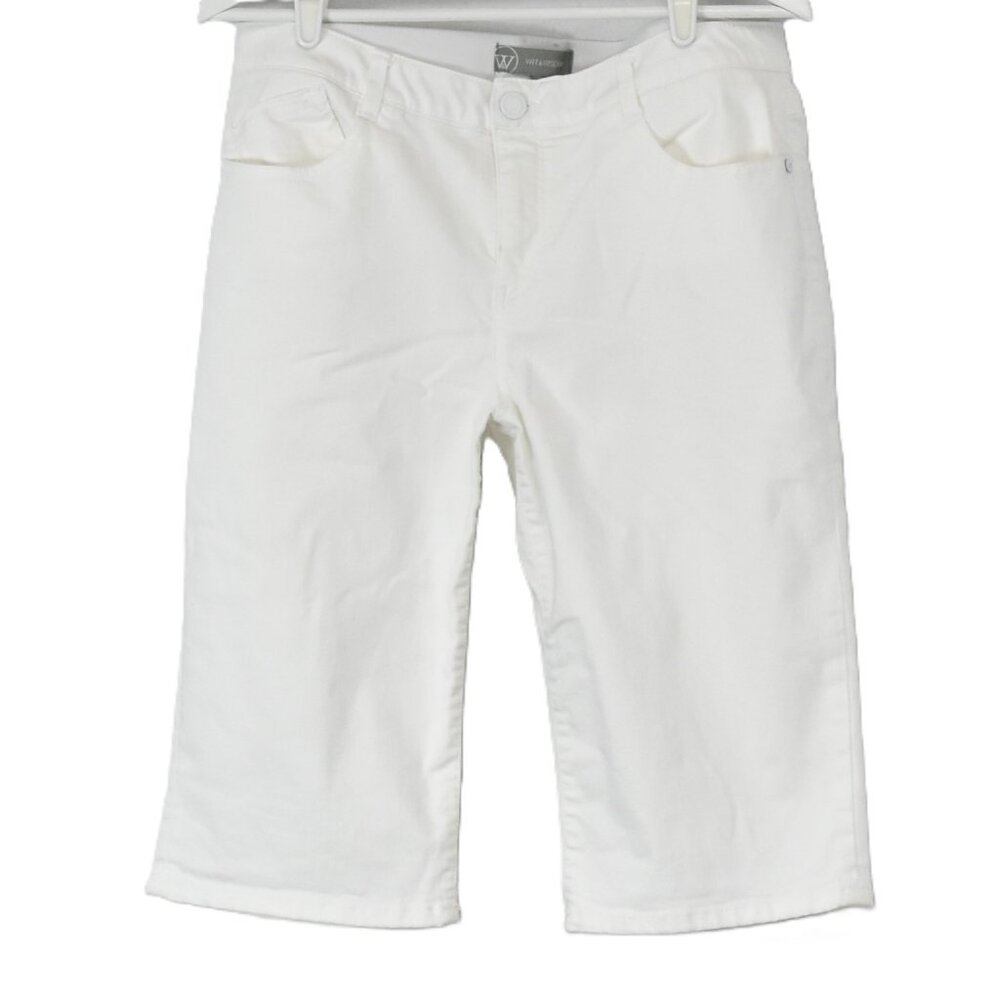 WIT & WISDOM Women's "Ab"Solution White Bermuda Size 12